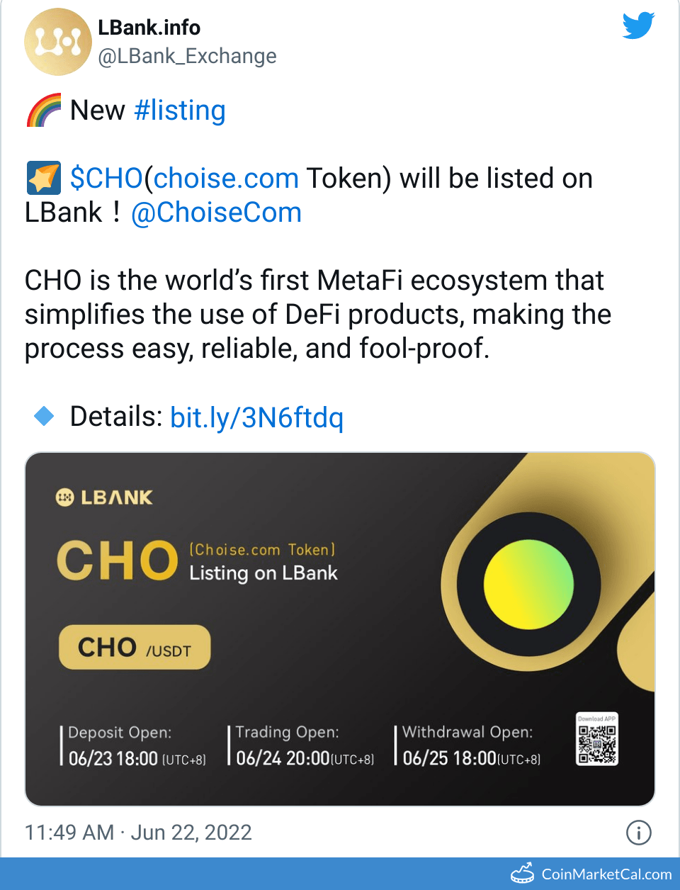 Choise LBank Listing