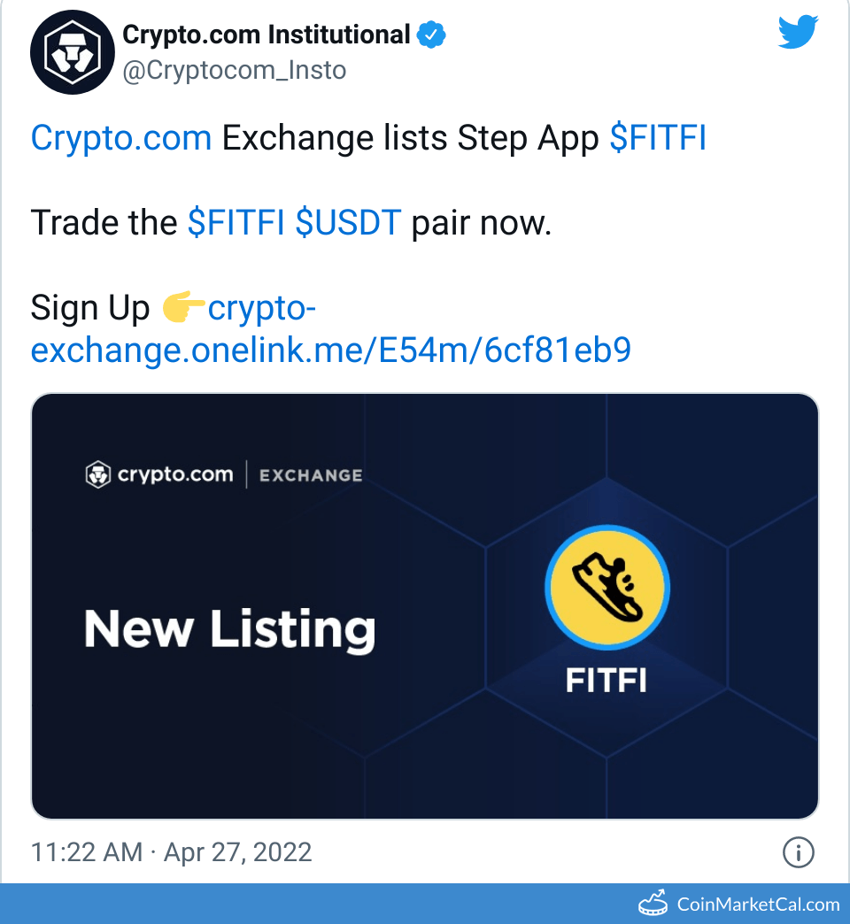 Step App (FITFI) - Crypto.com Exchange Listing