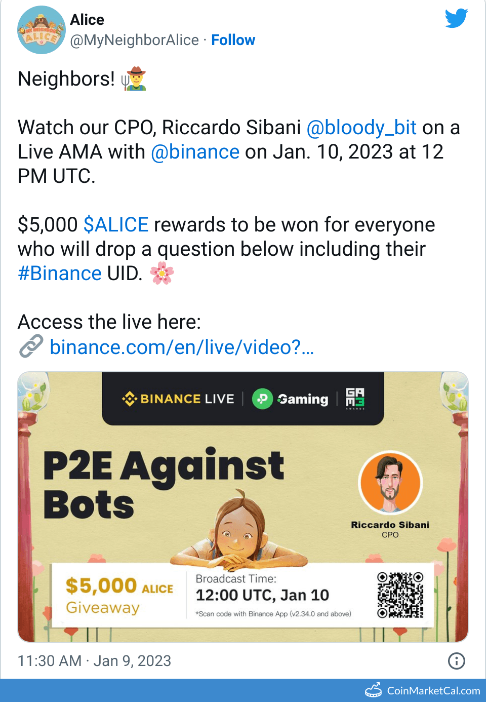 ALICE My Neighbor Alice Price Today, Live Coin Chart & USD/USDT Rates |  DropsTab