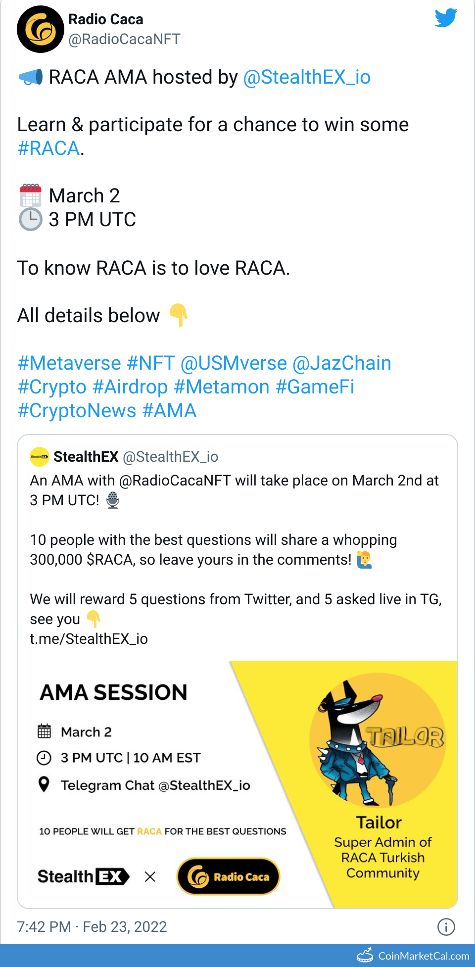 RACA Radio Caca Price Today, Live Coin Chart & USD/USDT Rates | DropsTab