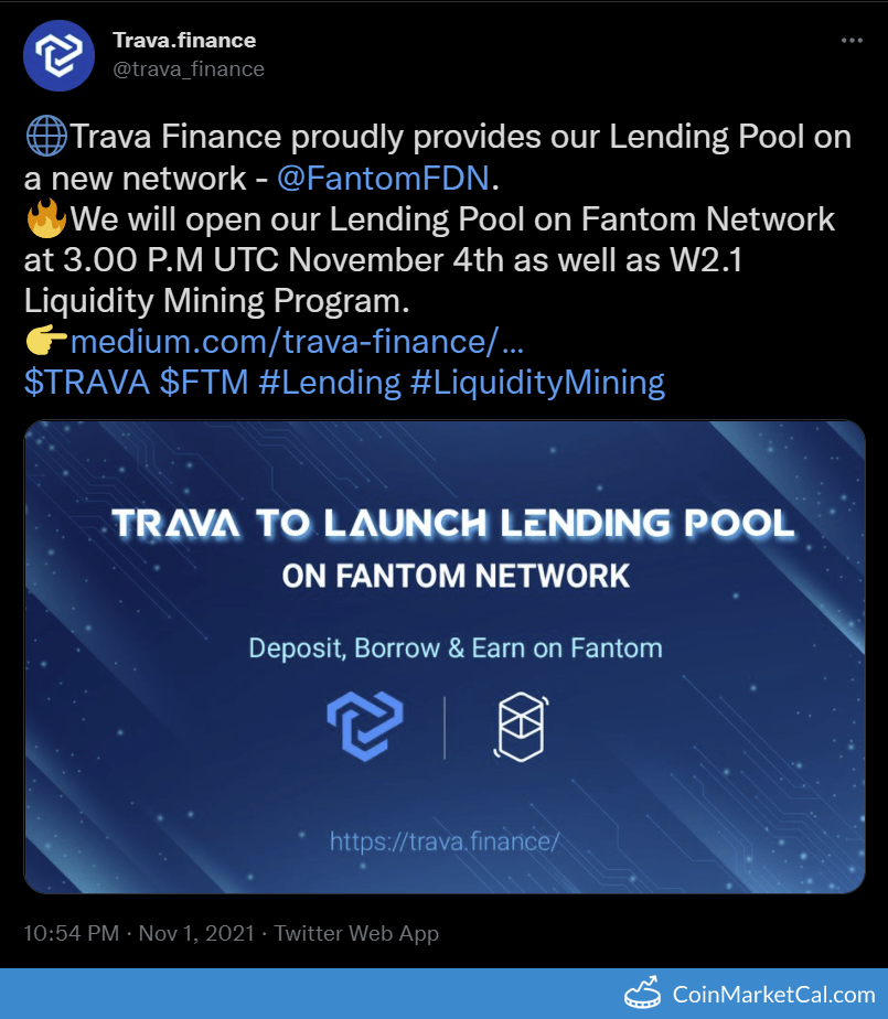 Trava Finance Trava Lending Pool On Ftm