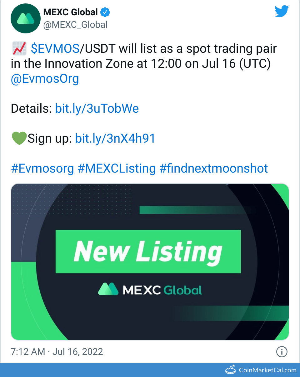 EVMOS Evmos Price Today, Live Coin Chart & USD/USDT Rates | DropsTab