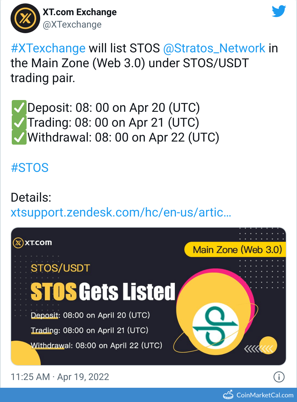STOS Stratos Price Today, Live Coin Chart & USD/USDT Rates | DropsTab