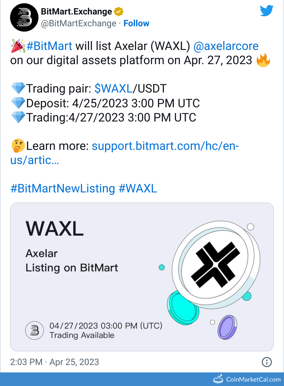 AXL Axelar Price Today, Live Coin Chart & USD/USDT Rates | DropsTab