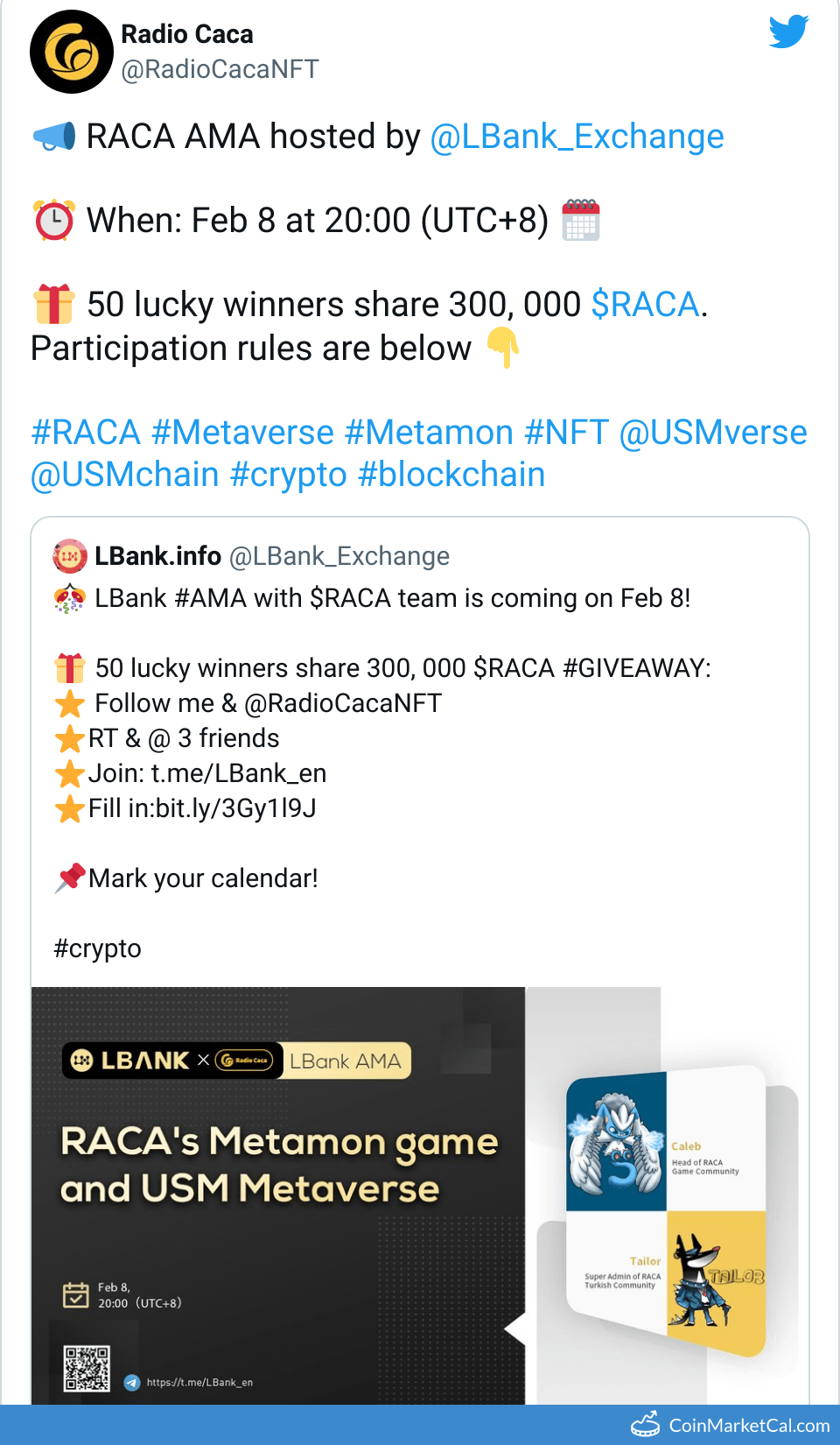 RACA Radio Caca Price Today, Live Coin Chart & USD/USDT Rates | DropsTab