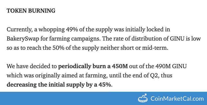 Token burning. Token burning