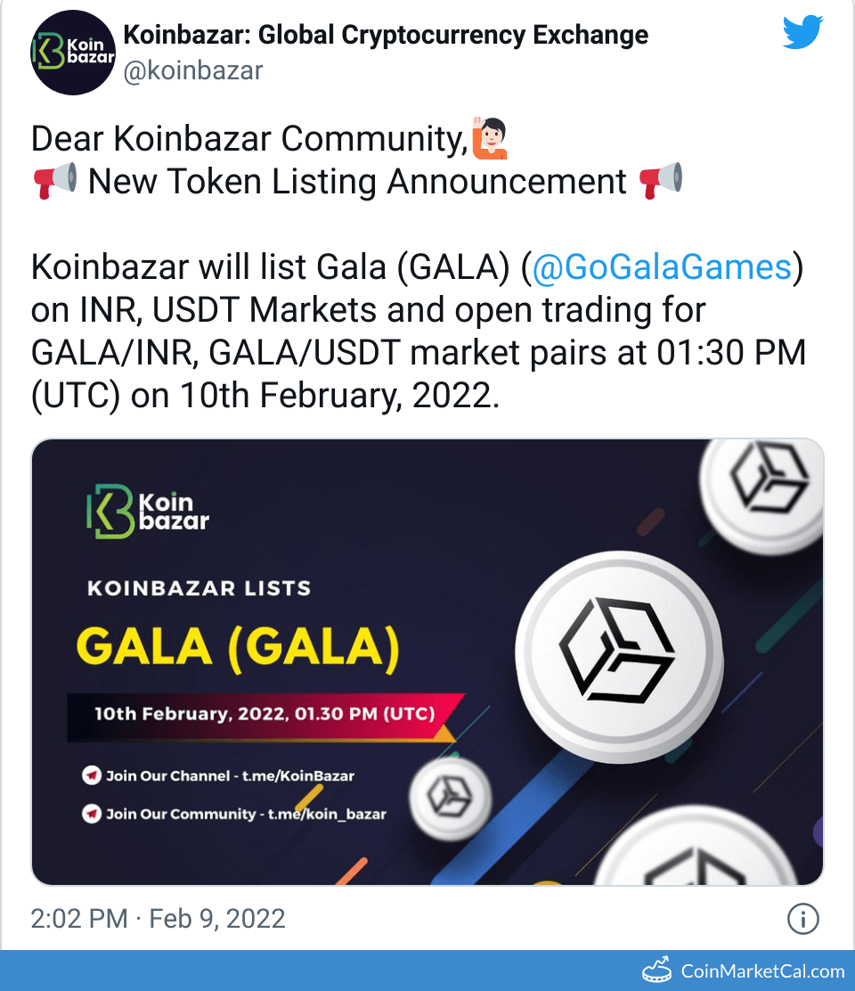 GALA Gala Price Today, Live Coin Chart & USD/USDT Rates | DropsTab