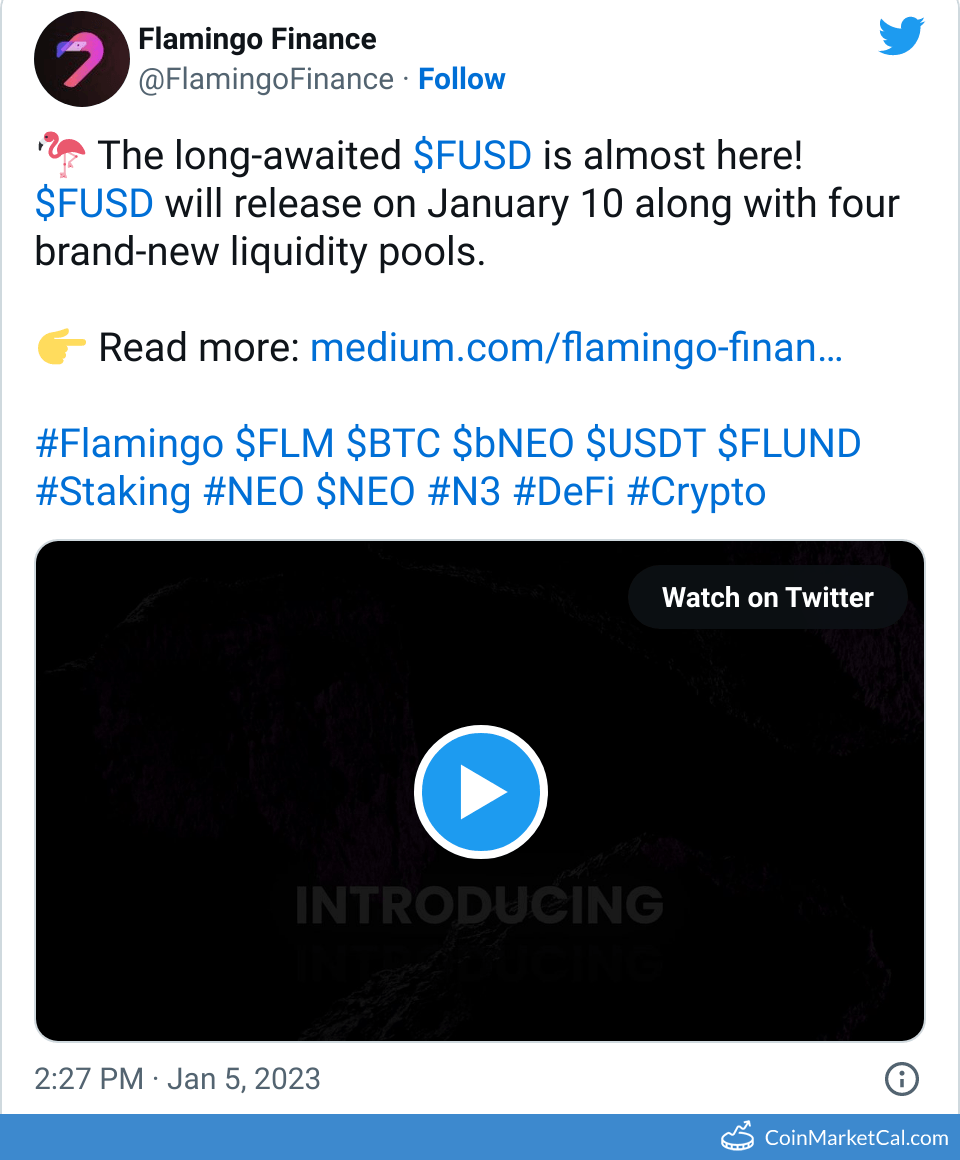 FLM Flamingo Finance Price Today, Live Coin Chart & USD/USDT Rates |  DropsTab