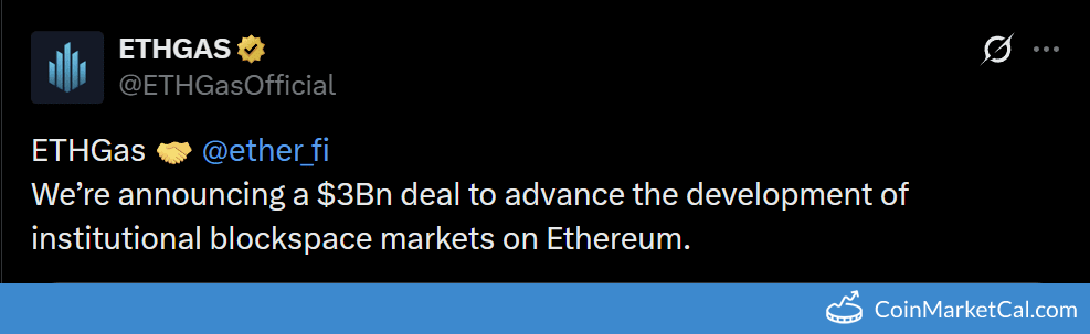 ETHGas & Ether.fi announcement