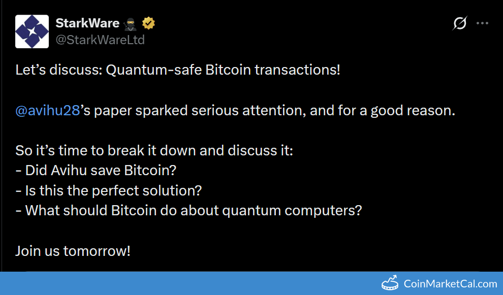 Quantum-safe BTC Talk announcement