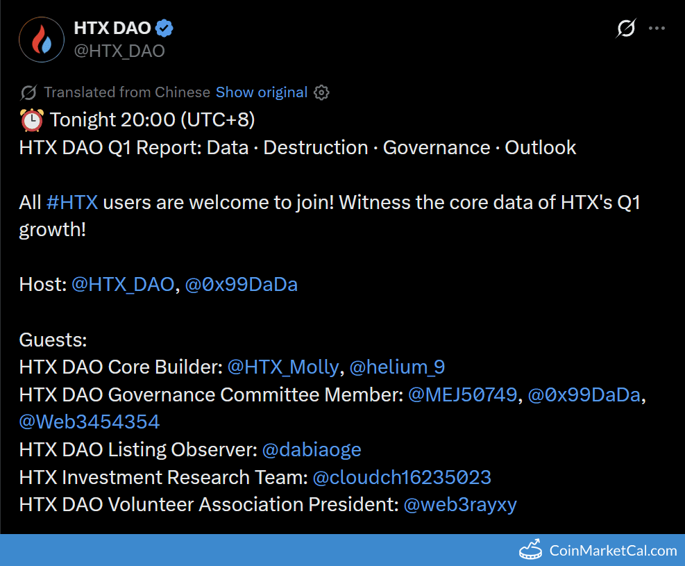 HTX DAO Q1 Report announcement