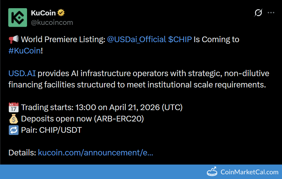 KuCoin Listing announcement