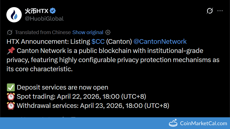 HTX Listing announcement