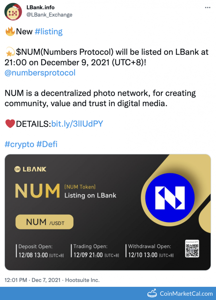 NUM Numbers Protocol Price Today, Live Coin Chart & USD/USDT Rates |  DropsTab