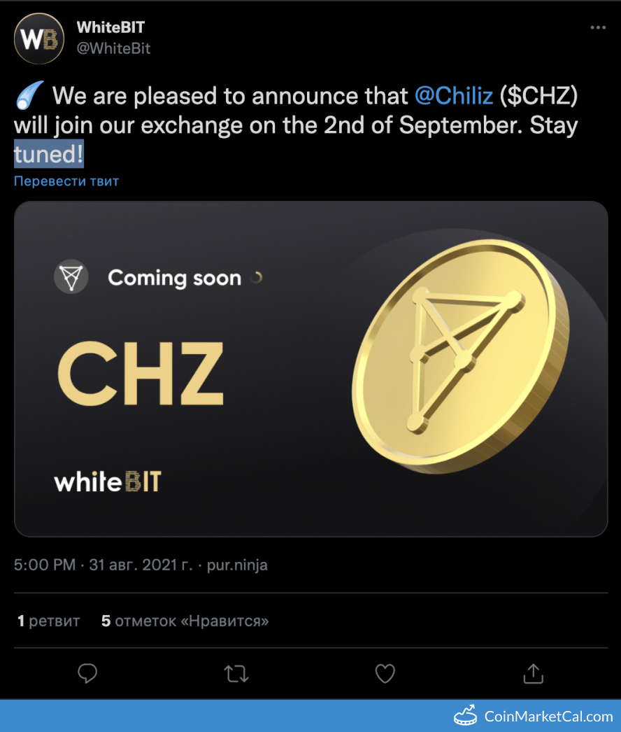 CHZ Chiliz Price Today, Live Coin Chart & USD/USDT Rates | DropsTab