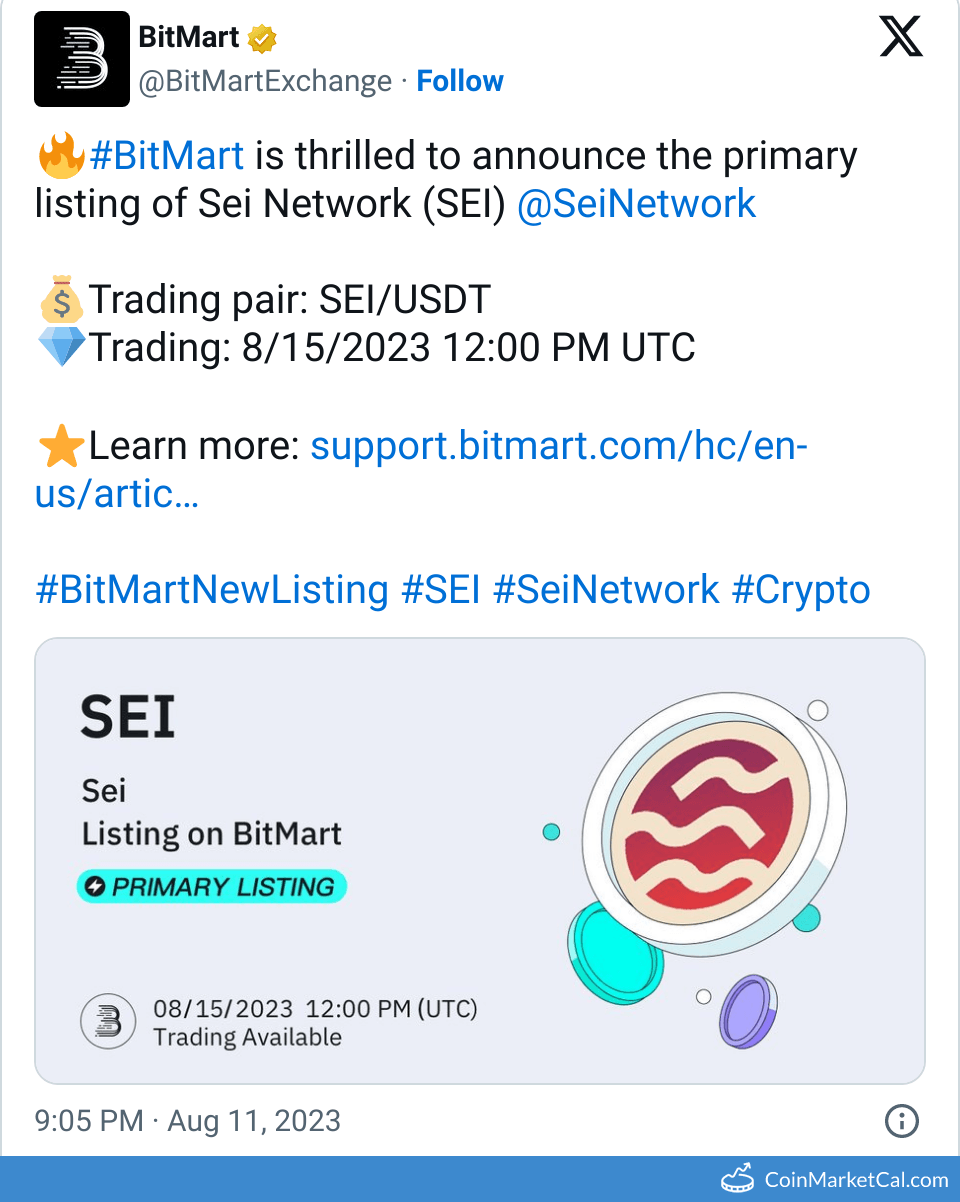 Sei SEI Token Unlocks, Vesting Schedule & Tokenomics | DropsTab