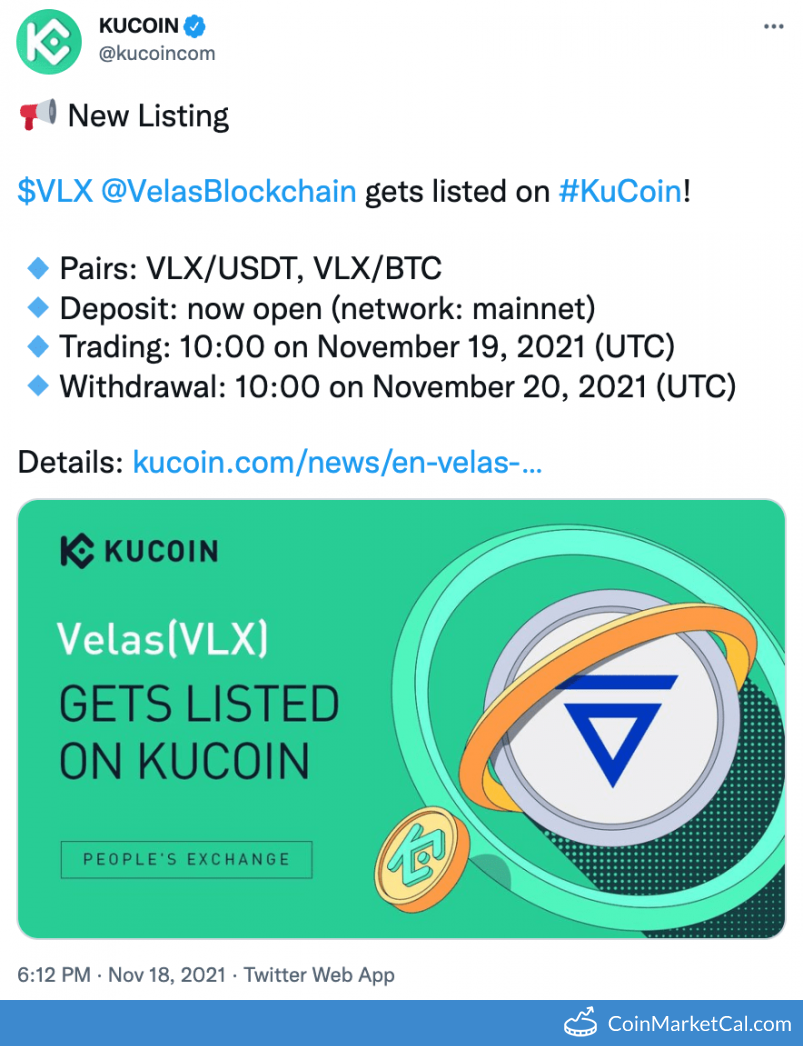 VLX Velas Price Today, Live Coin Chart & USD/USDT Rates | DropsTab