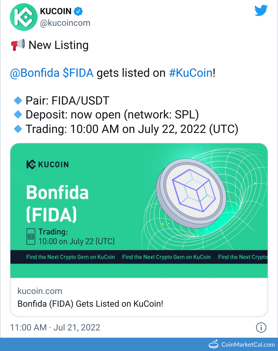 FIDA Bonfida (aka SNS) Price Today, Live Coin Chart & USD/USDT Rates |  DropsTab