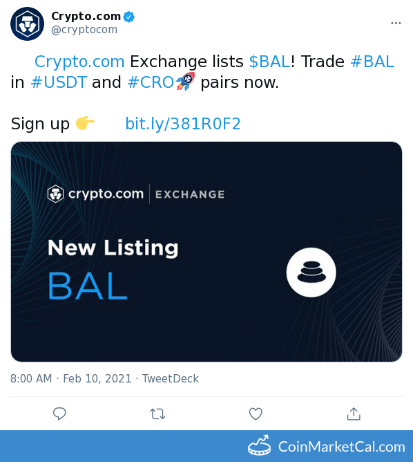 Balancer (BAL) - Crypto.com Listing