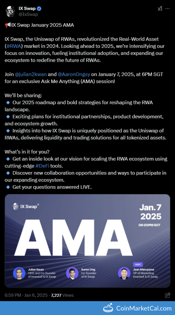 IX Swap (IXS) 2025 Plans AMA