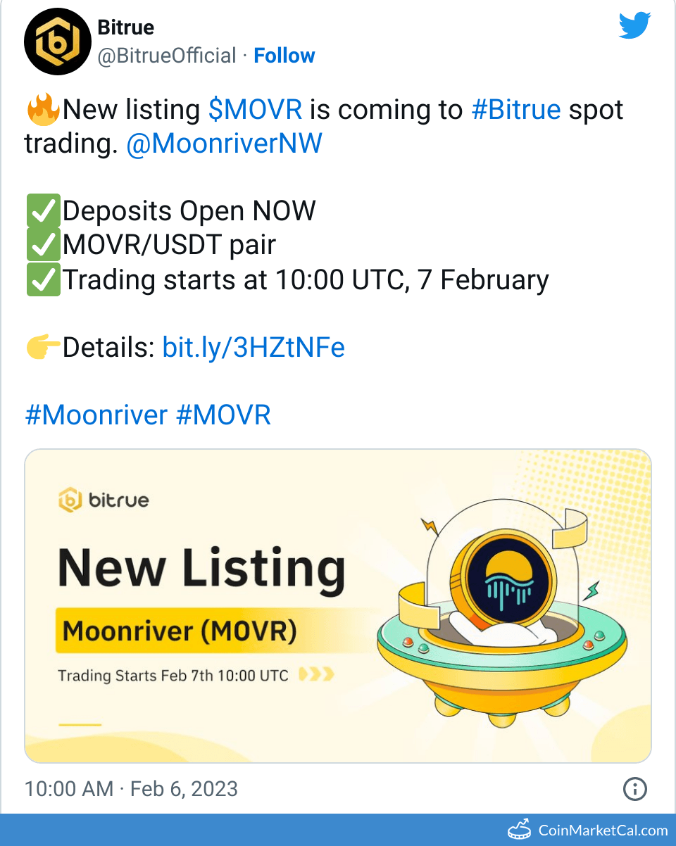 MOVR Moonriver Price Today, Live Coin Chart & USD/USDT Rates | DropsTab