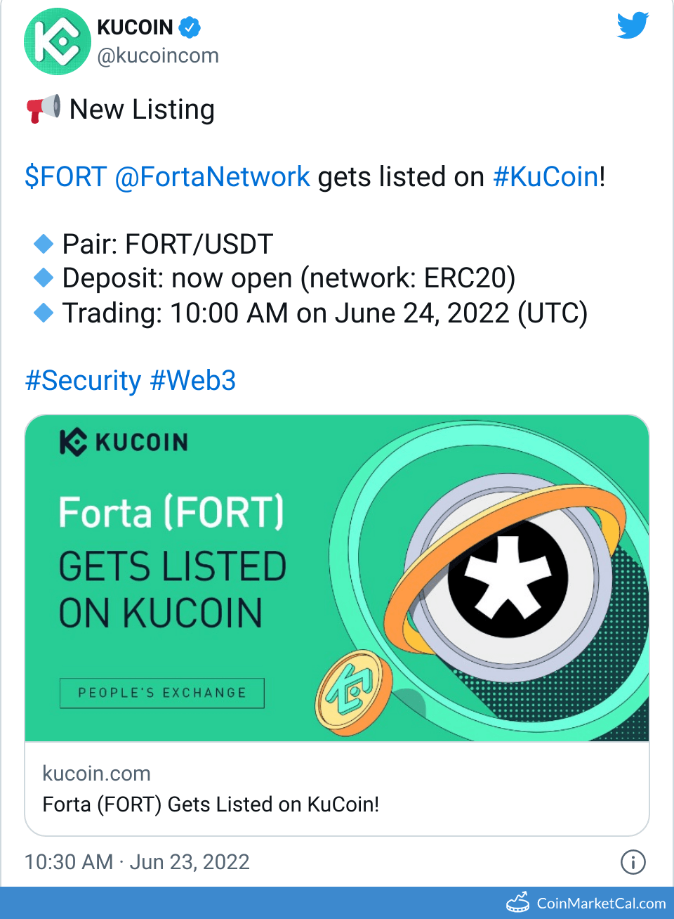 Forta KuCoin Listing