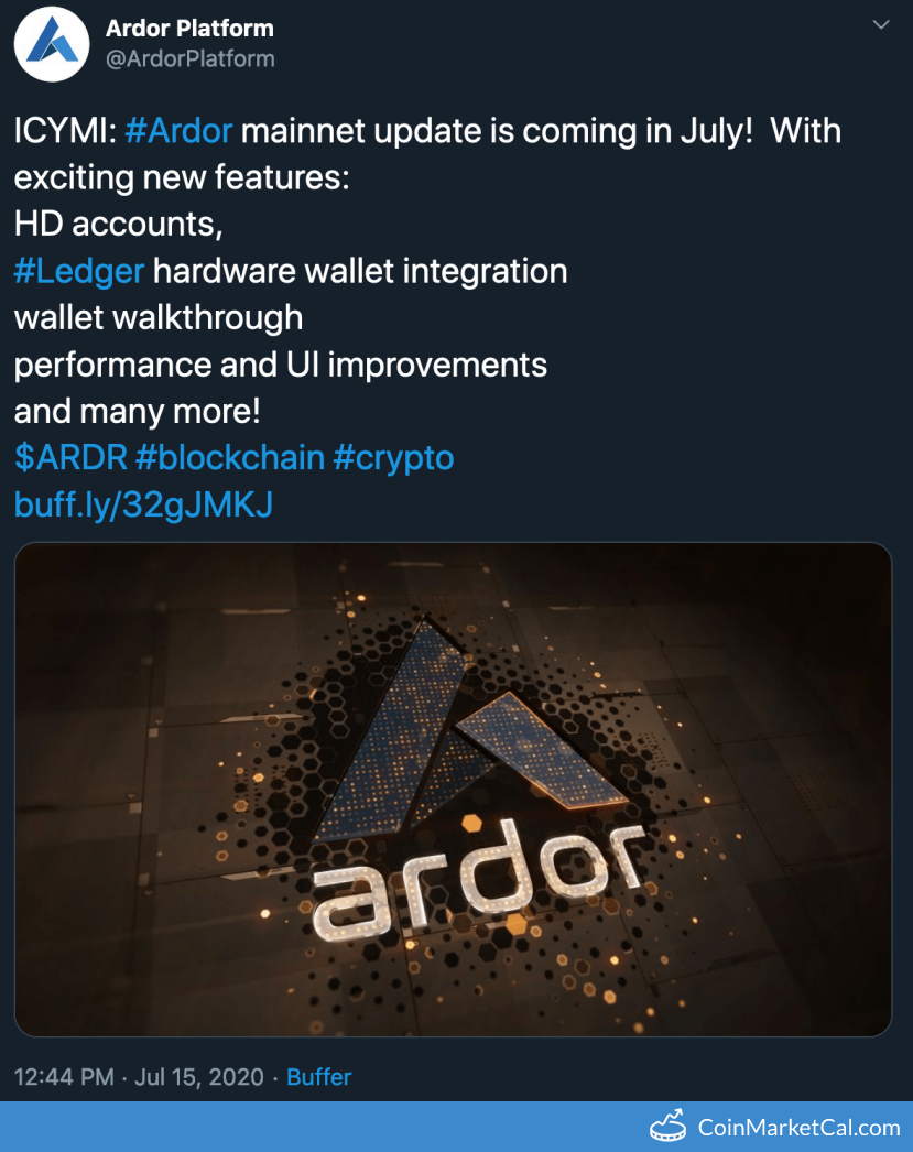 Ardor (ARDR) - Mainnet Update