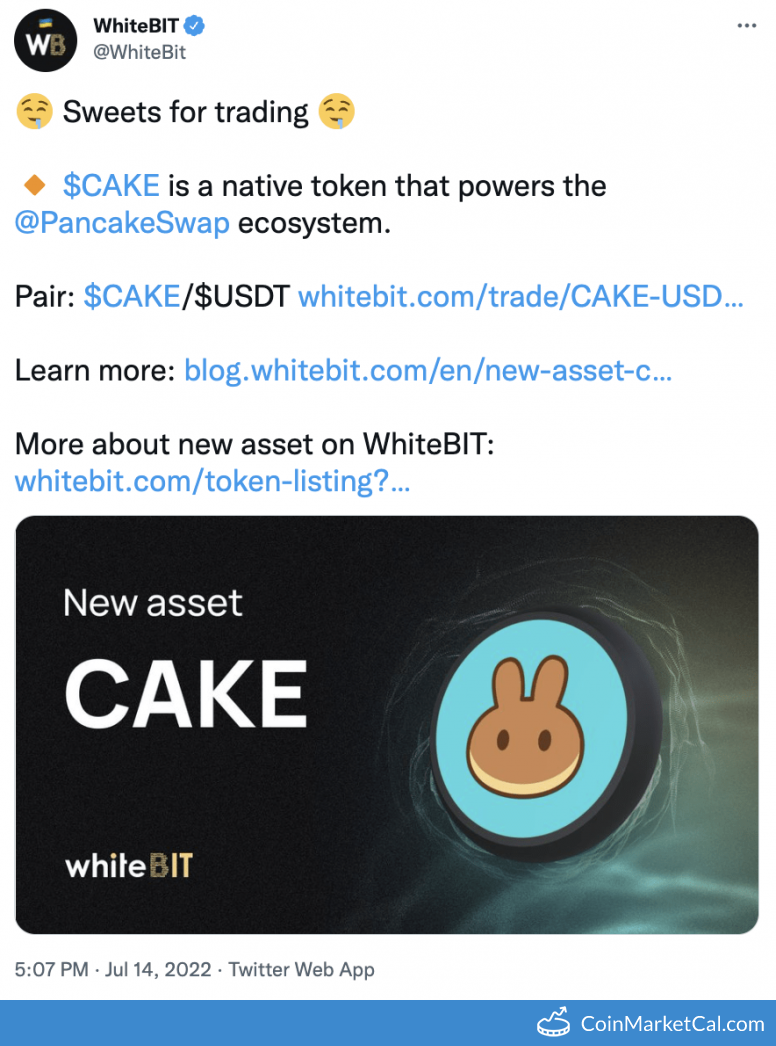 CAKE PancakeSwap Price Today, Live Coin Chart & USD/USDT Rates | DropsTab