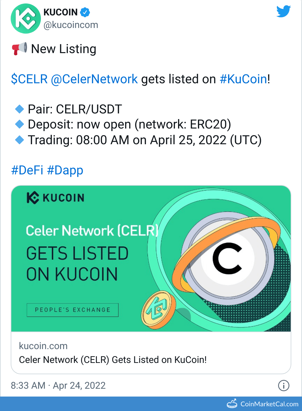 CELR Celer Network Price Today, Live Coin Chart & USD/USDT Rates | DropsTab